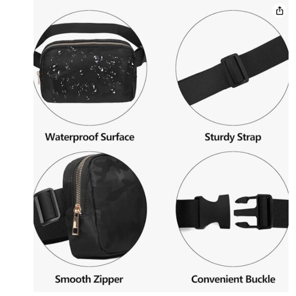 Waist Pack For Running Fanny Pack For Women And Men Crossbody Belt Bag Bum Bag - Picture 4 of 11